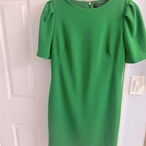 Ralph Lauren Green Puff Sleeve Sheath Mini Dress